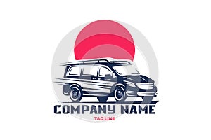 Mini bus vector logo EPS 10 file